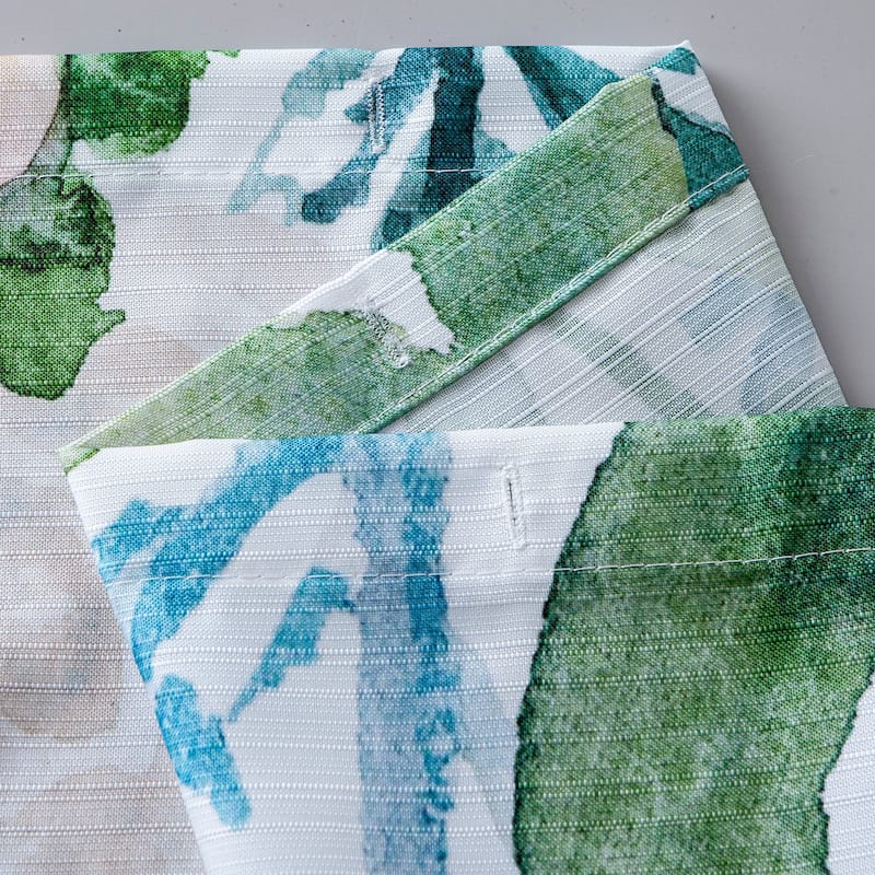 Dainty Home Floral Waterfall Printed Fabric 3D Designed Textured Fabric Shower Curtain 70" x 72"