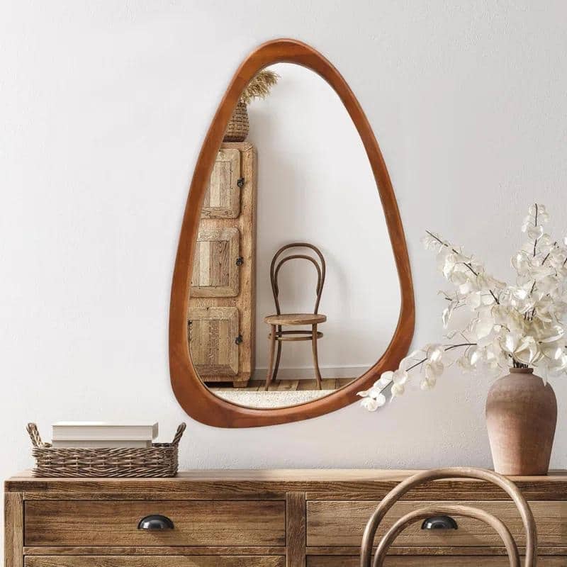 Unique Silhouette: Curved-shaped, Stylish Wall Mirror - 20X30 - Gold