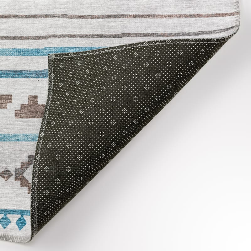 Indoor/ Outdoor Addison Yuma Southwest Striped Washable Area Rug