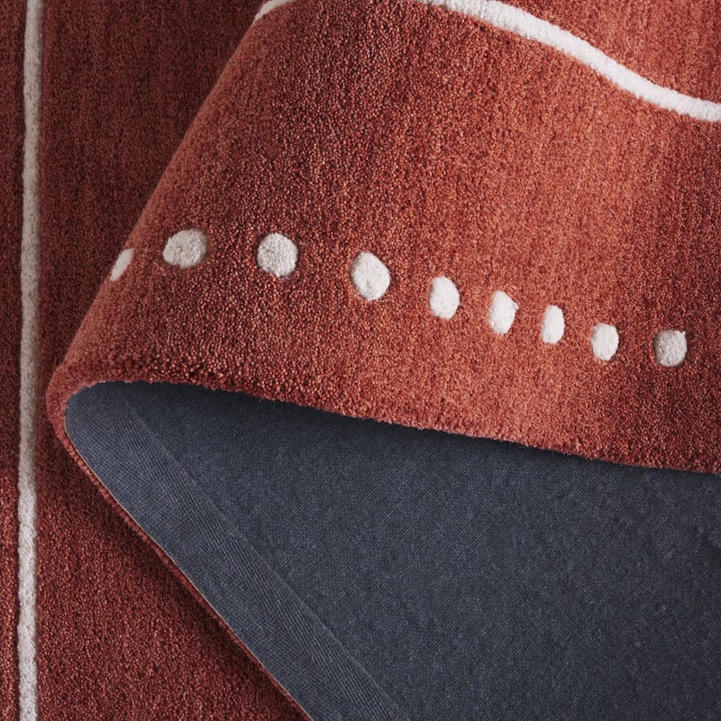 SAFAVIEH Handmade Bella Alverta Dotted Border Wool Rug