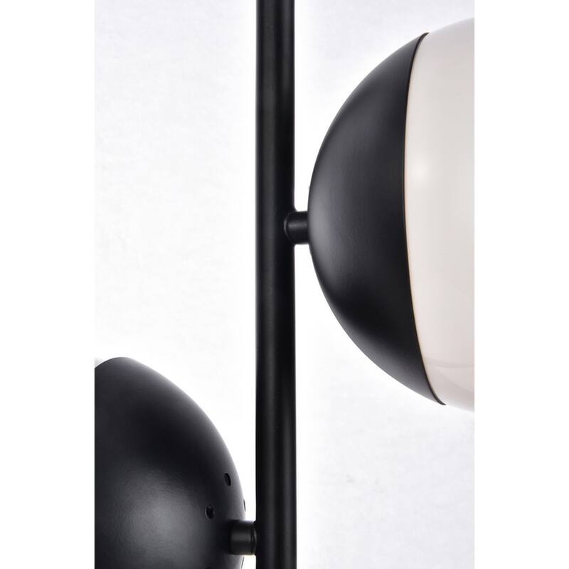 Mid-century Modern Frosted White Glass Table Lamp