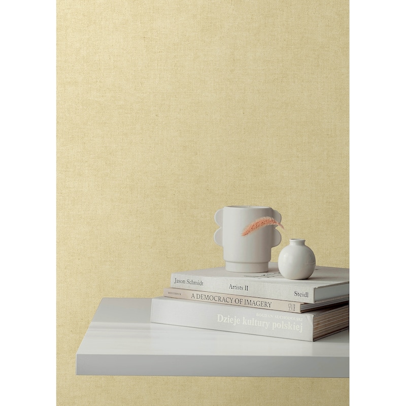 A-Street Prints Nuovo Ivory Faux Linen Wallpaper