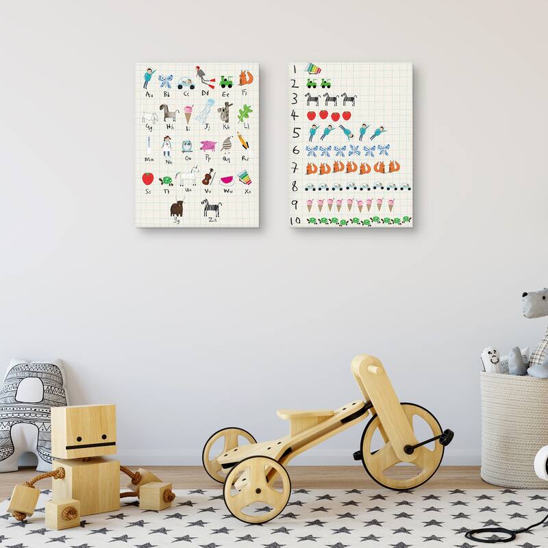 Astronaut Alphabet & Nifty Numbers Count by Lisa Stickley Canvas Art Prints