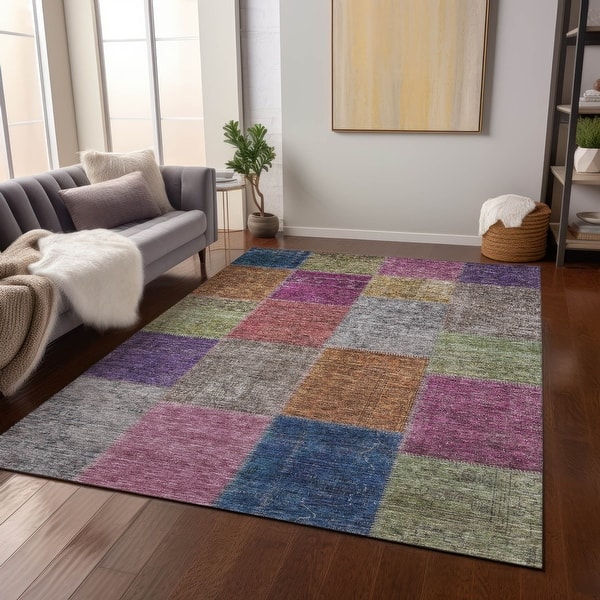 slide 2 of 69, Machine Washable Indoor/ Outdoor Chantille Vintage Oriental Rug