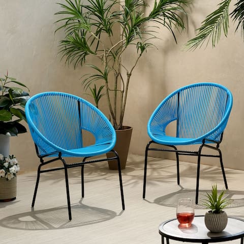 Nusa Outdoor Modern Wicker Club Chair (Set of 2) by Christopher Knight Home