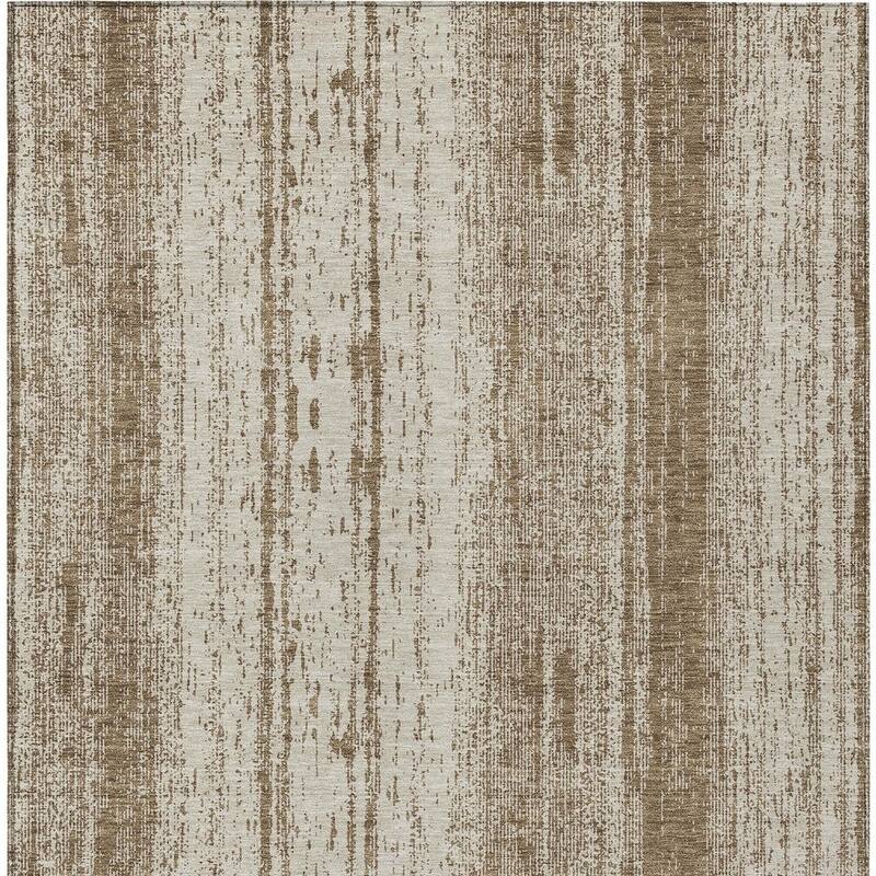 HomeRoots Striped Transitional Rectangle Outdoor Rug