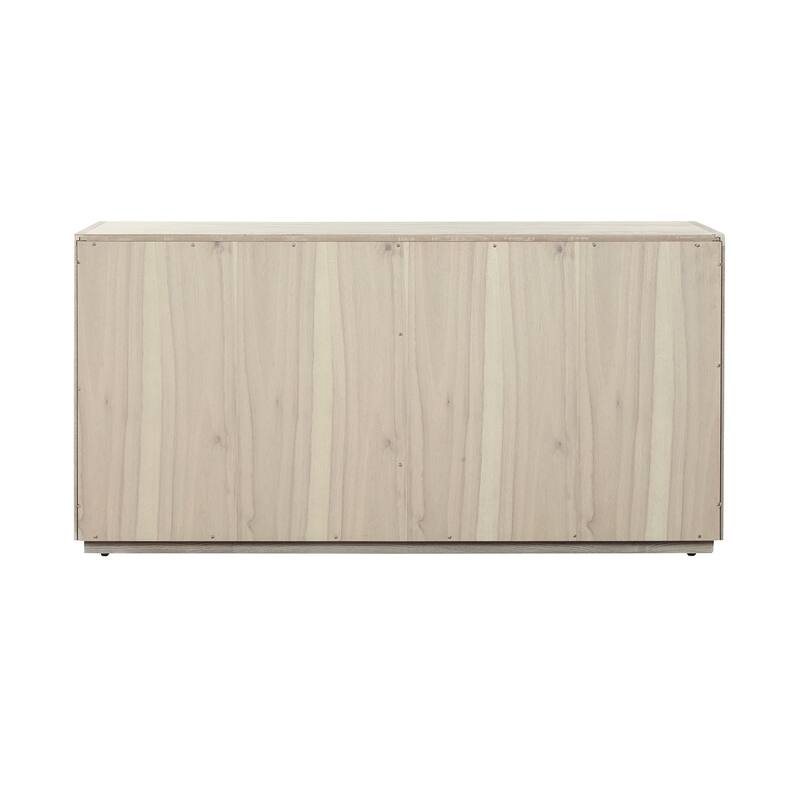 HomeRoots 63" Gray Solid Wood Six Drawer Double Dresser