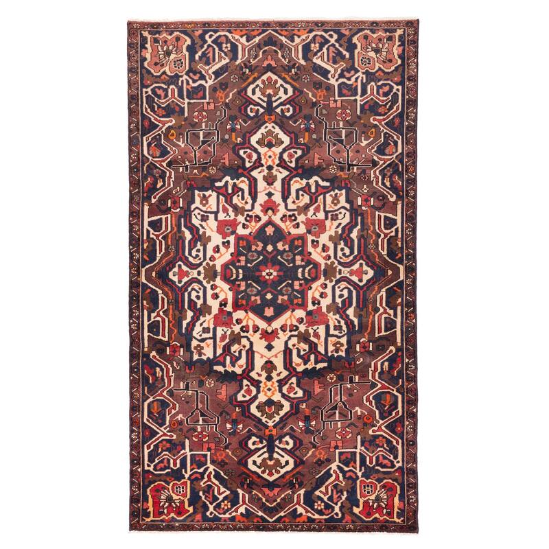 ECARPETGALLERY Hand-knotted Kayseri Vintage Dark Red Wool Rug - 5'1 x 9'1
