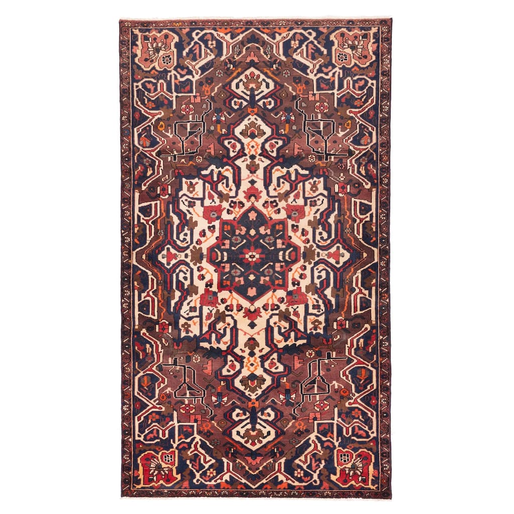 ECARPETGALLERY Hand-knotted Kayseri Vintage Dark Red Wool Rug - 5'1 x 9'1