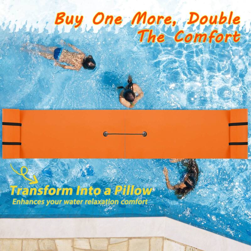 Costway 3-Layer Tear-Resistant Foam Floating Pad Island Water Sports