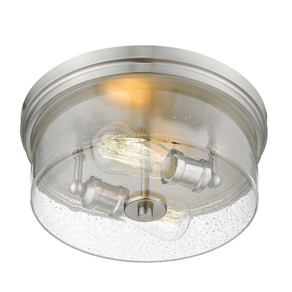 Bellevue Trigvey 2 Light 13" Wide Flush Mount Drum Ceiling Fixture