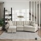 preview thumbnail 4 of 14, Arnau 2-piece Space-saving Sectional Sofa with Pull-out Ottoman