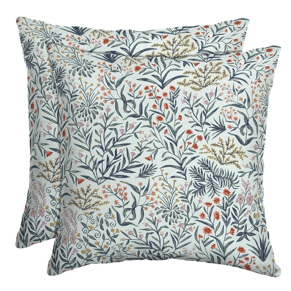 Arden Selections Pistachio Botanical Outdoor Throw Pillow, 2 pack - 16 in L x 16 in W x 5 in H. Opens flyout.