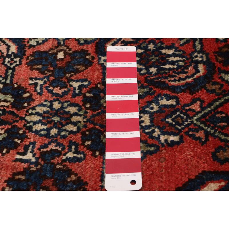 ECARPETGALLERY Hand-knotted Andelz Red Wool Rug - 3'6 x 10'8