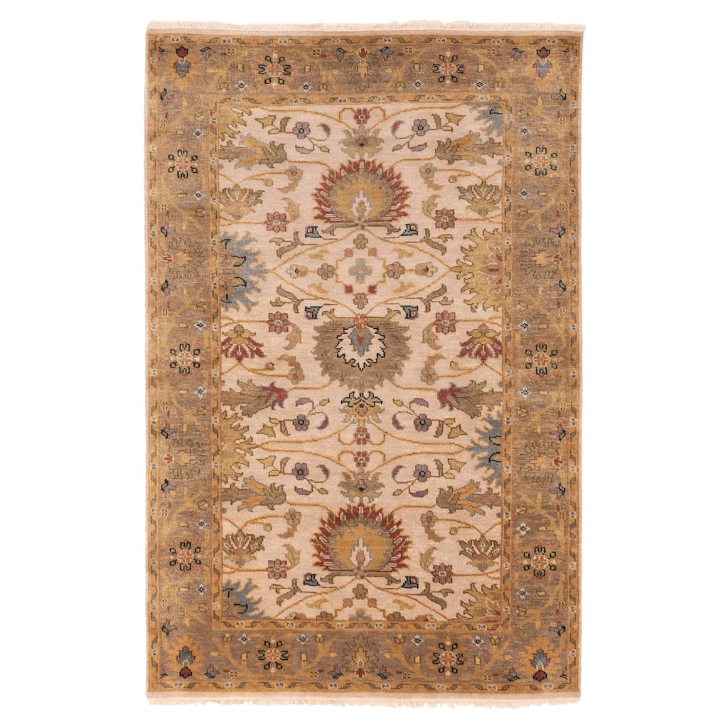 ECARPETGALLERY Hand-knotted Jules Serapi Ivory Wool Rug - 3'11 x 5'11