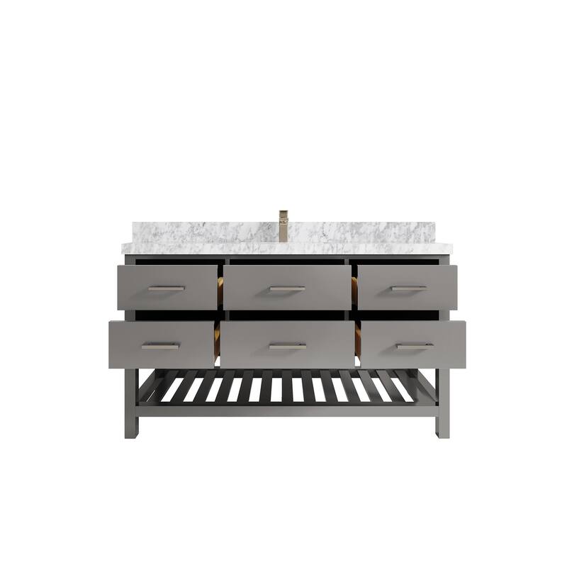 Willow Collections 60 in. W x 22 in. D Parker Single Sink Bathroom Vanity with Countertop