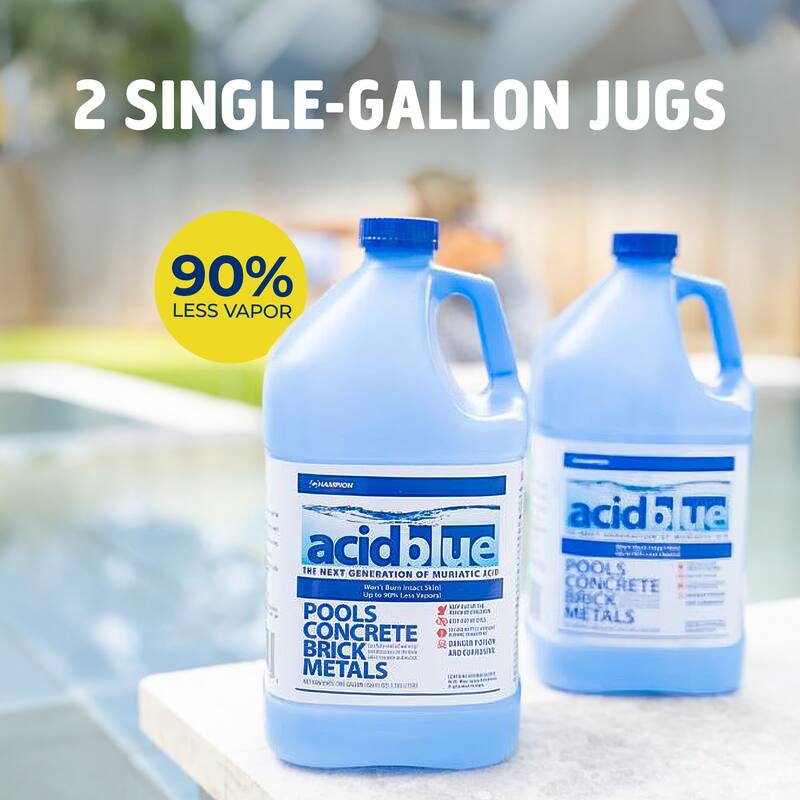 Champion Acid Blue Muriatic Acid for Removal of Stains on Driveways (2 Pack) - 19