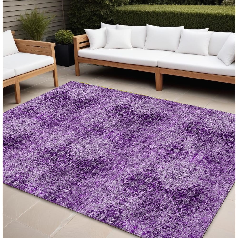 Alsi Garden-Inspired Weather Resistant Classic Meets Modern Outdoor Rug