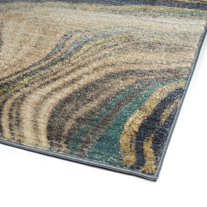 Maya Collection Denim Power Loomed Indoor Area Rug