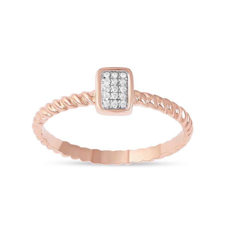 1/20ct TDW Diamond Cluster Ring in Gold Plated Silver for Women