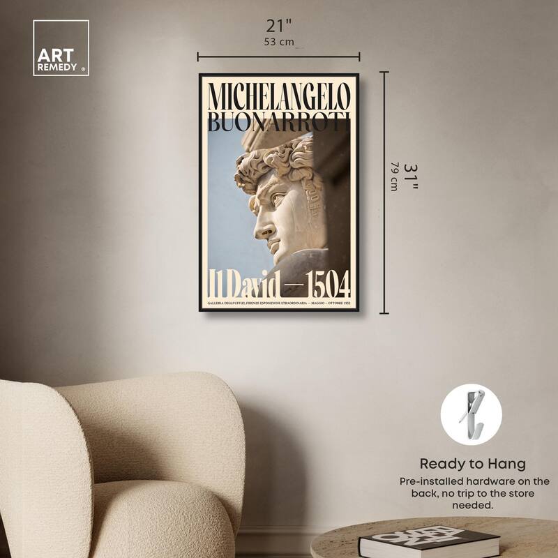 David in Marble Canvas by Art Remedy