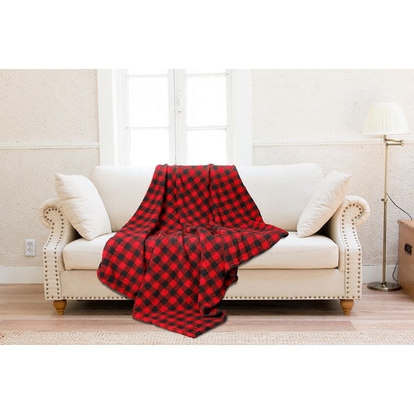 Rafael Buffalo Plaid Sherpa Throw Bed Bath & Beyond 33046281