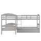 Solid Wood Twin L-Shaped Bunk Bed with Trundle for 5 Person - On Sale ...