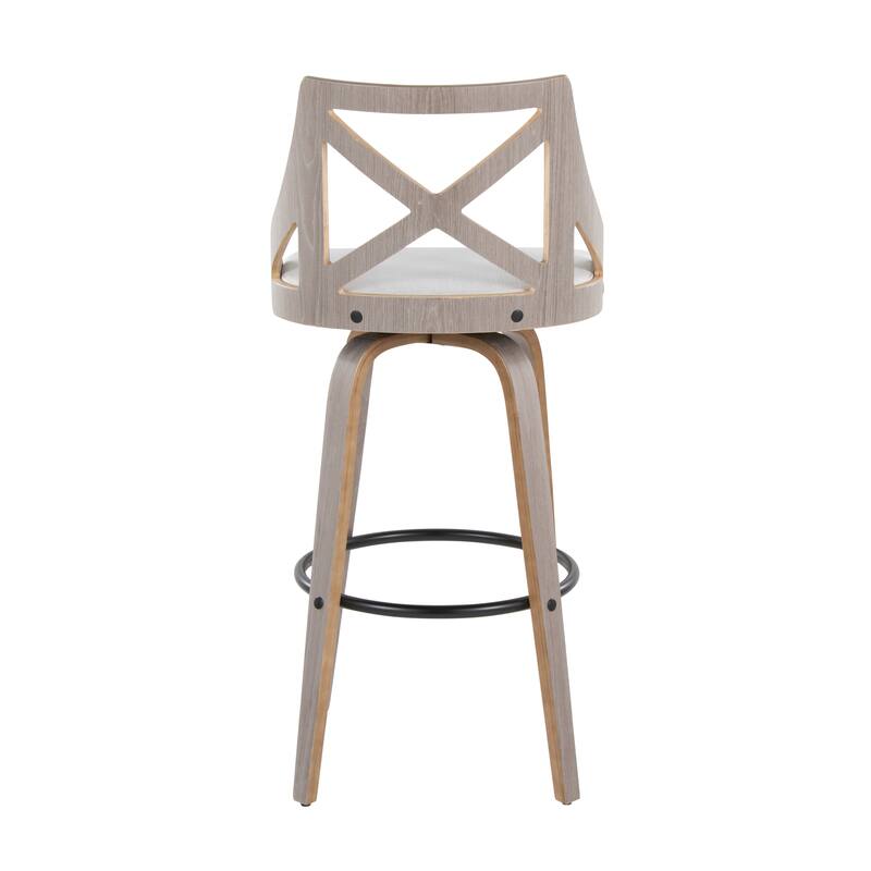 The Gray Barn Charlotte 30" Fixed-Height Bar Stool with Bent Wood Legs (Set of 2)