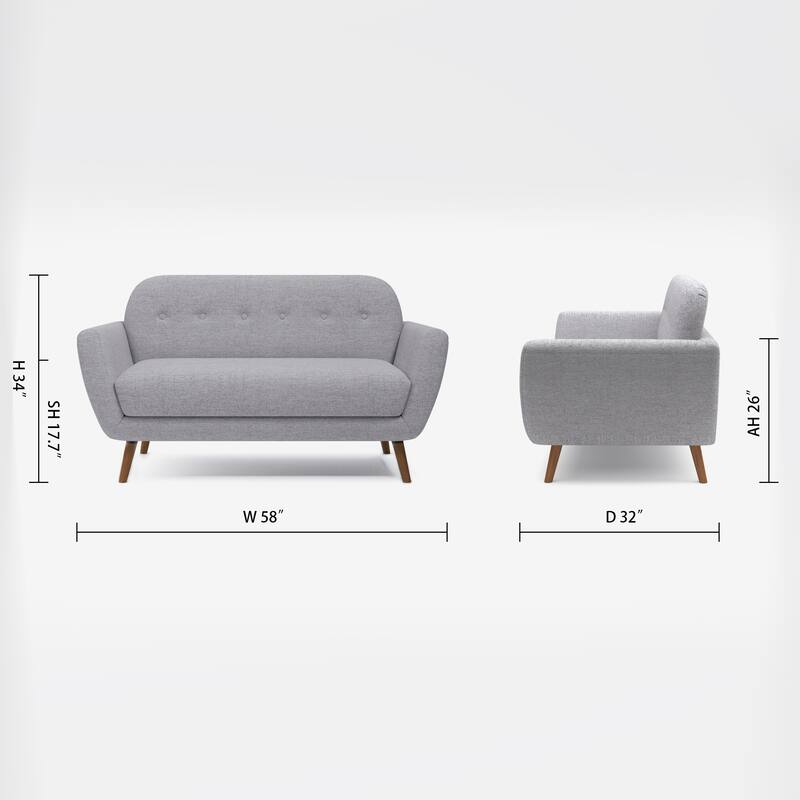 Artdeco Home - Carson Carrington Maglo Upholstered Loveseat