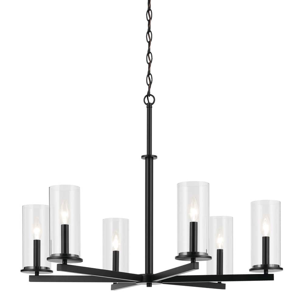 Kichler 44013 Crosby 6 Light 33" Wide Taper Candle Chandelier