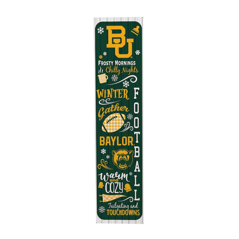 47" Double Sided Seasonal Porch Leaner, Baylor University - 47" x 11.25"