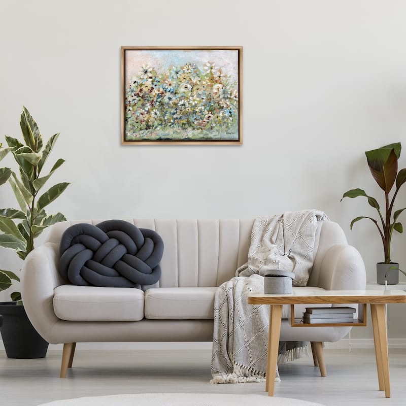 Stupell Bold Garden Blooms Framed Floater Canvas Wall Art Design By Roy Ebert