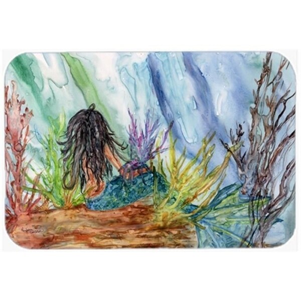 Carolines Treasures 8974CMT Black Haired Mermaid Water Fantasy Kitchen or Bath Mat 20 x 30 in.