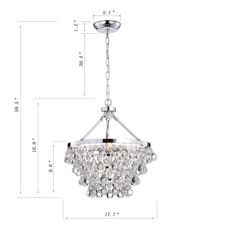 Acamar 5 Light Crystal Chandelier - S