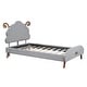 preview thumbnail 49 of 51, Twin Size Upholstered Platform Bed Animal Theme Design Bed Frame with Sheep-Shaped Headboard and Footboard, No Box Spring Needed