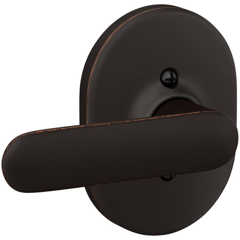 Schlage F170-DAV-RMN Davlin Non-Turning One-Sided Dummy Door Lever - Aged Bronze