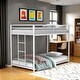 preview thumbnail 13 of 20, Furniture of America Ambell Modern Metal Low Profile Bunk Bed with Reversible Ladder Matte White - Twin