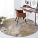 preview thumbnail 1 of 24, SAFAVIEH Madison Serbana Modern Abstract Rug 6'7" x 6'7" Round - Ivory/Grey