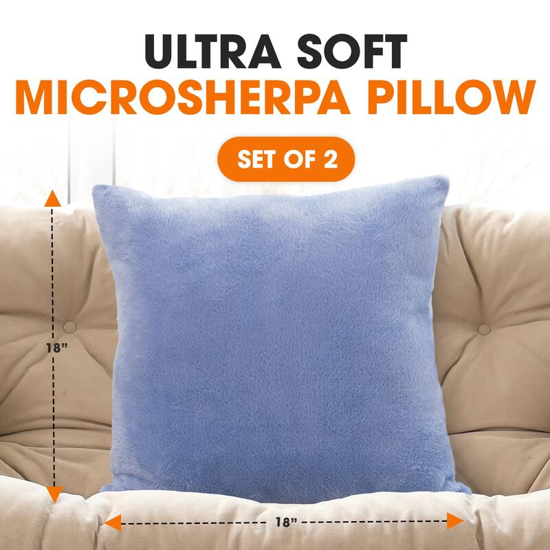 Cheer Collection Set of 2 Ultra Soft and Fluffy Throw Pillow