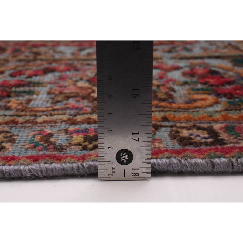ECARPETGALLERY Hand-knotted Color Transition Denim Blue Wool Rug - 6'9 x 9'10