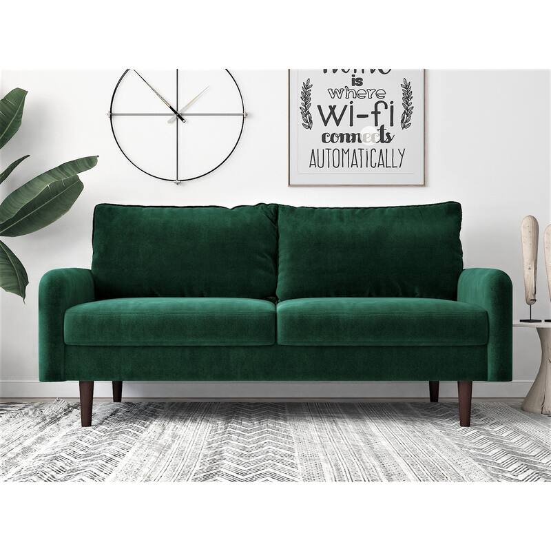 Devaney Velvet 71.6" Round Arms Sofa - Green