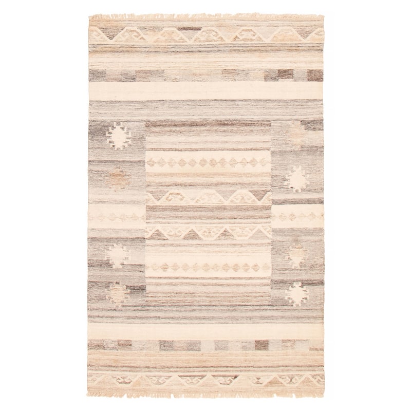 Ankara FW Ivory Kilim 4'11" x 7'11" - 4'11 x 7'11 - Ivory - 4'11 x 7'11