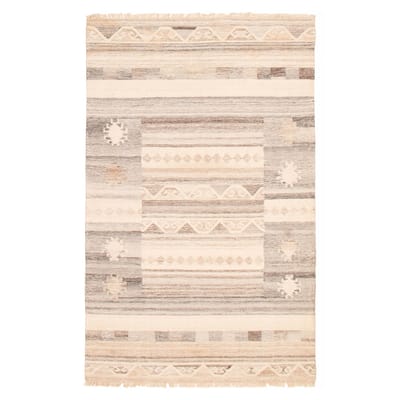 Ankara FW Ivory Kilim 4'11" x 7'11" - 4'11 x 7'11