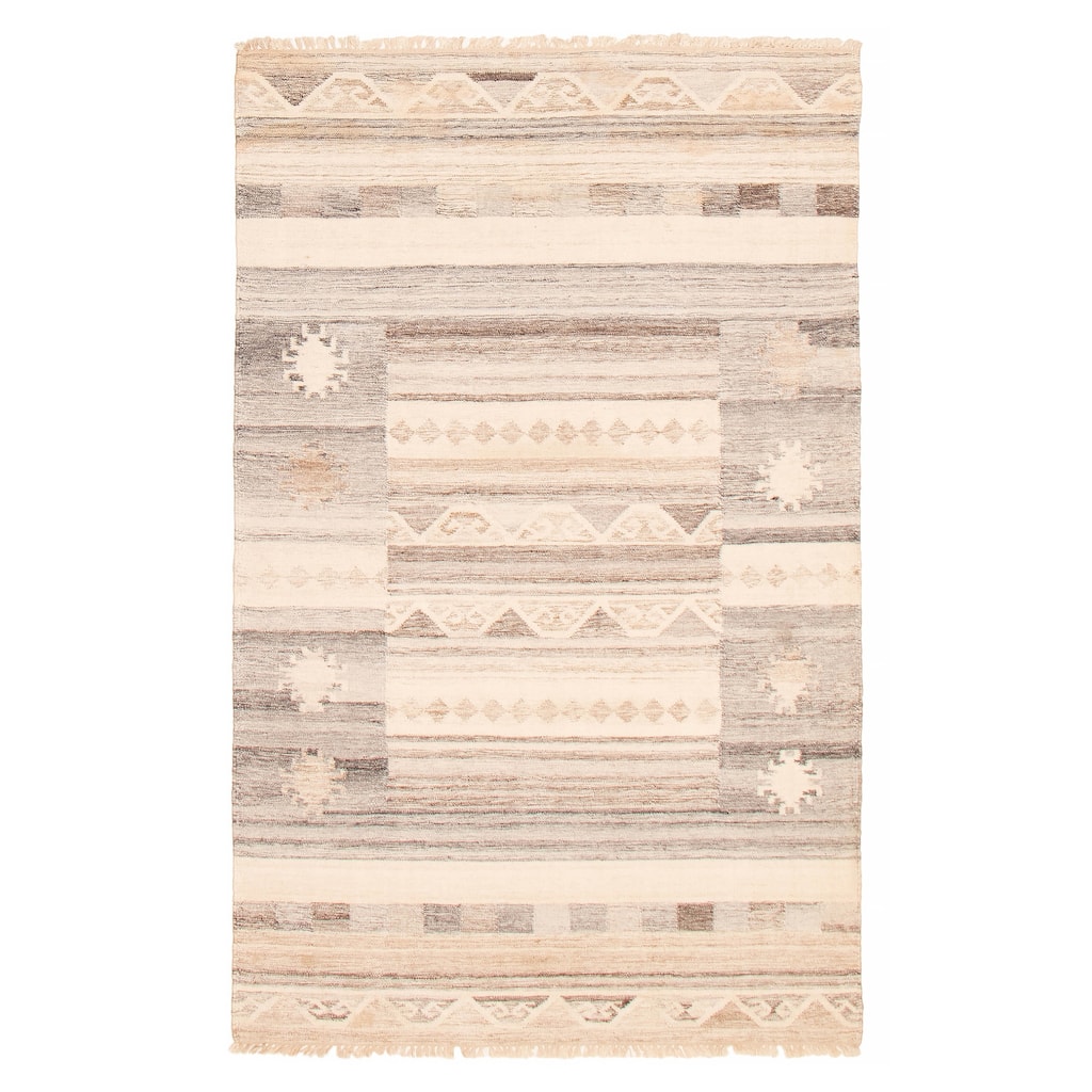 Ankara FW Ivory Kilim 4'11" x 7'11" - 4'11 x 7'11