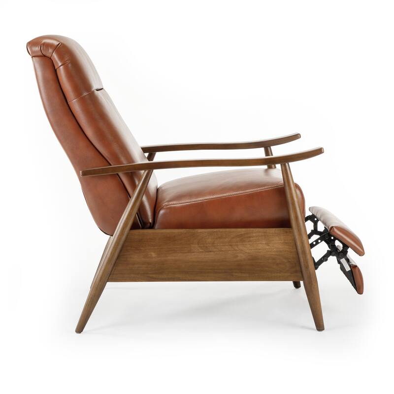 Sienna Upholstered Wood Push Back Recliner by Greyson Living