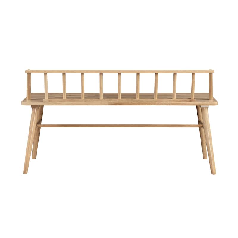 Middlebrook Solid Wood Low-Back Spindle Entry Bench