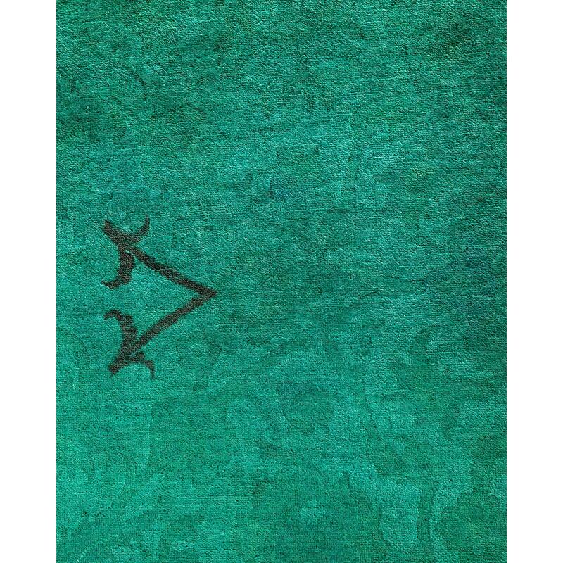Contemporary Overdyed Wool Hand Knotted Area Rug - 10' 1" x 13' 7"