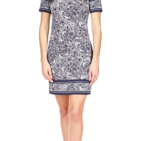 Michael Kors Women's Paisley Print Border Trim Dress Blue Size Medium - Bed Bath & Beyond - 40628826 Michael Kors Women's Paisley Print Border Trim Dress Blue Size Medium - Bed Bath & Beyond - 40628826