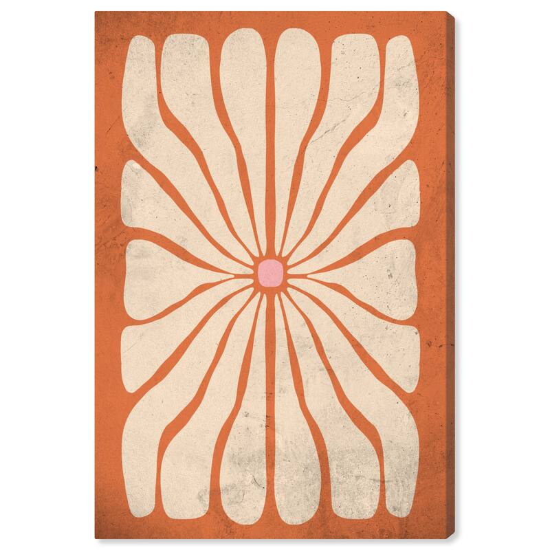Wynwood Studio Canvas Abstract Radiant Gate Orange and Vanilla Modern & Contemporary Wall Art Canvas Print
