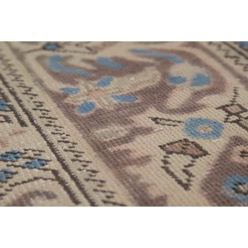 Traditional Tabriz Persian Vintage Rug Hand-Knotted Wool Carpet - 6'8" x 9'7"